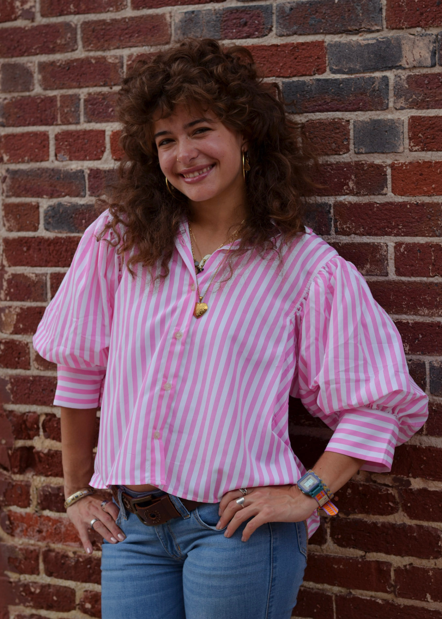 Pink Whisper Puffy Blouse